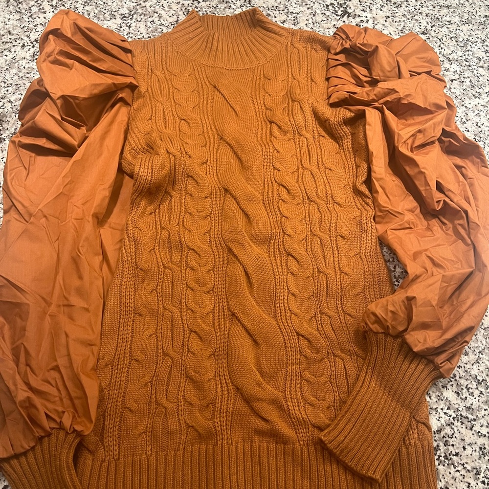 SHEIN Cognac Small Sweater Dress